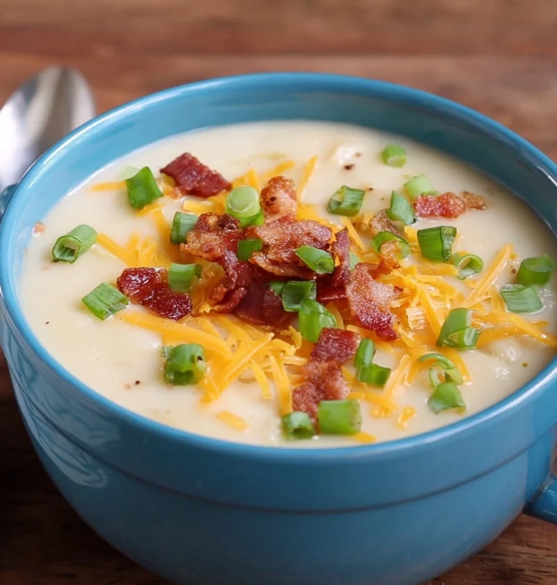Best Slow Cooker Loaded Potato Soup Recipe Easy Slow Cooker Potato Soup With Bacon Healthy Creamy Potato Soup Slow Cooker ...