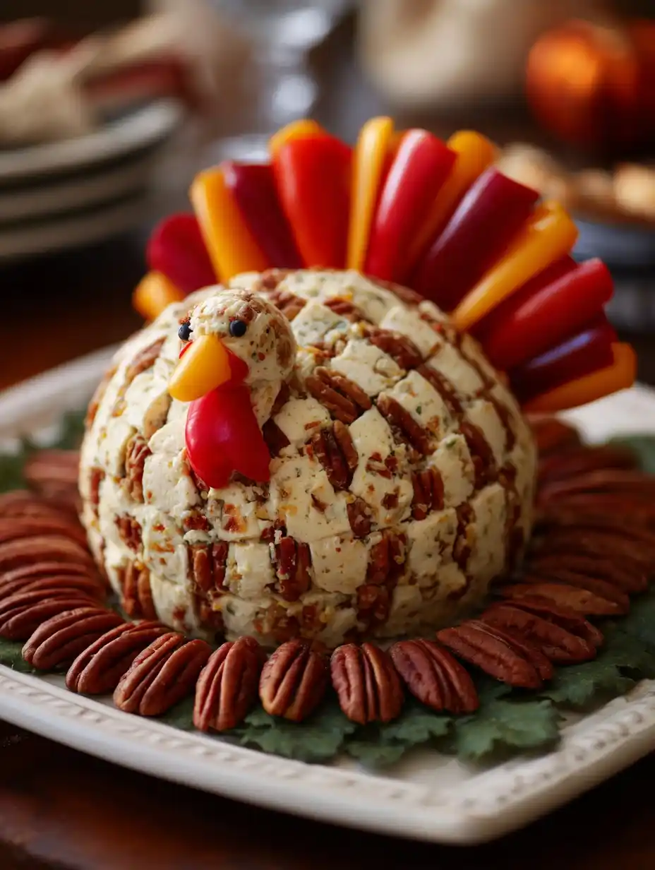 Turkey Cheese Ball for Thanksgiving
