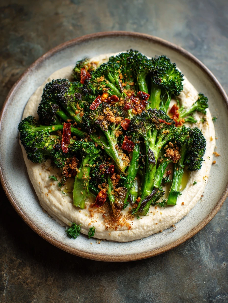 Roasted Broccoli Whipped Tofu Recipe Chile Crisp Broccoli Tofu Dish Spicy Chile Crisp Tofu Crunch Vegan Chile Crisp Tofu B...
