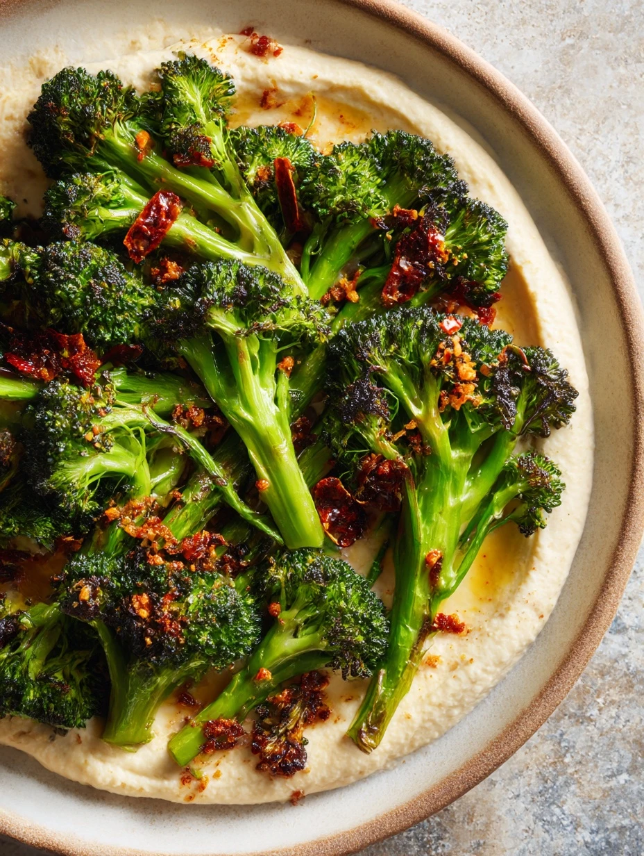 Roasted Broccoli Whipped Tofu Recipe Chile Crisp Broccoli Tofu Dish Spicy Chile Crisp Tofu Crunch Vegan Chile Crisp Tofu B...