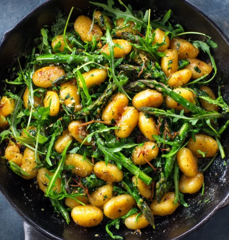 Skillet Gnocchi Miso Butter Recipe Easy Miso Butter Gnocchi Skillet Asparagus And Miso Gnocchi Dinner Vegetarian Skillet G...