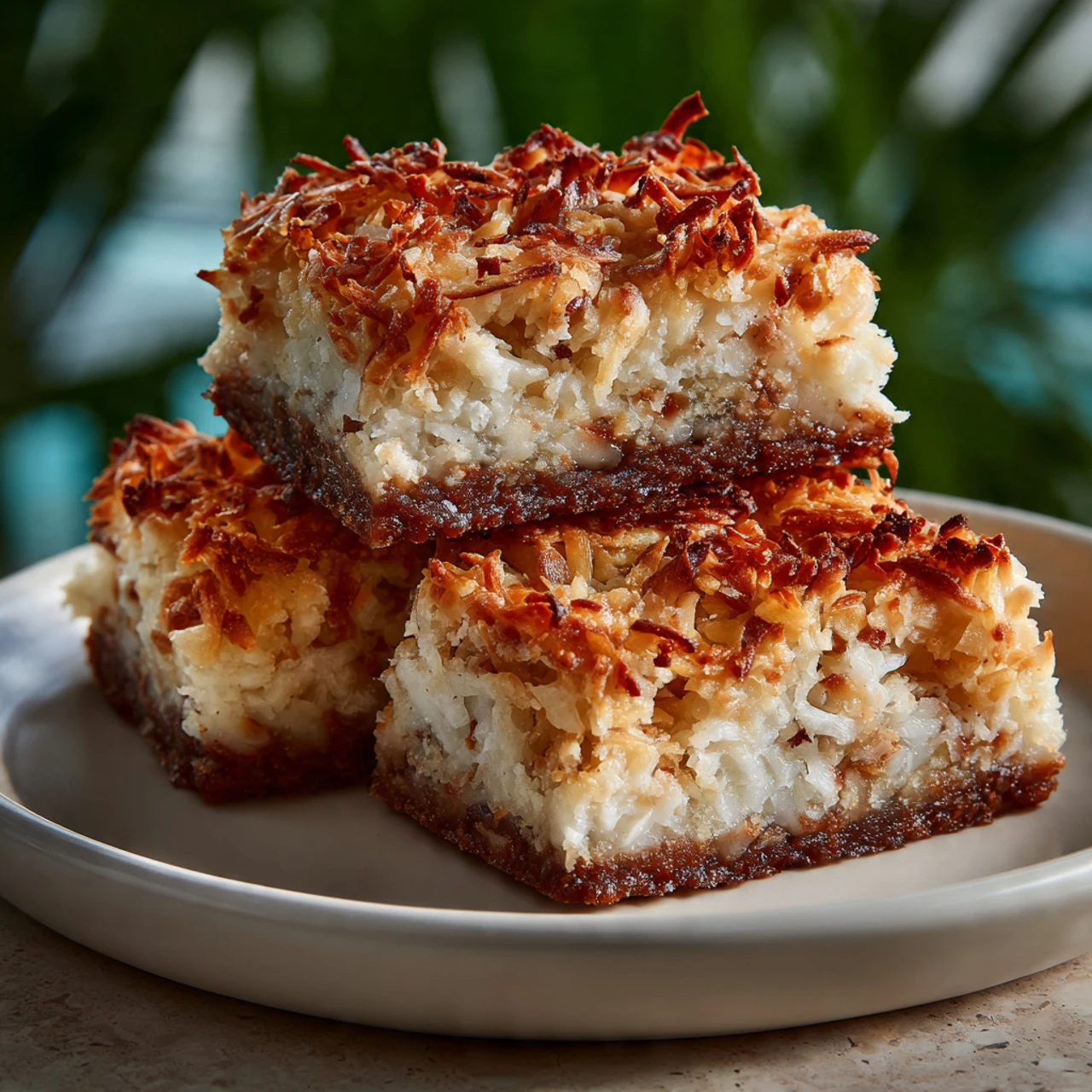 3 Ingredient Coconut Bars Recipe