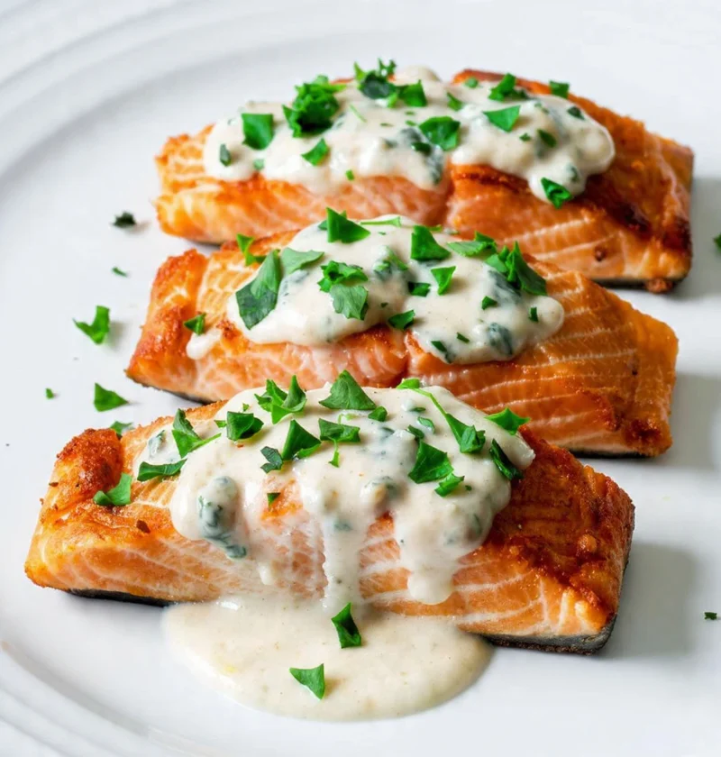 Baked Boursin Salmon Recipe