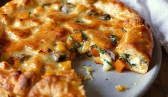 Baked Brie Caramelized Vegetable Pie