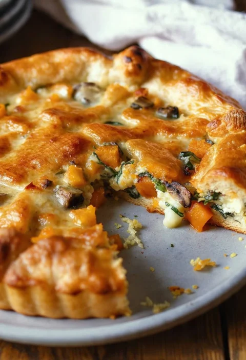 Baked Brie Caramelized Vegetable Pie