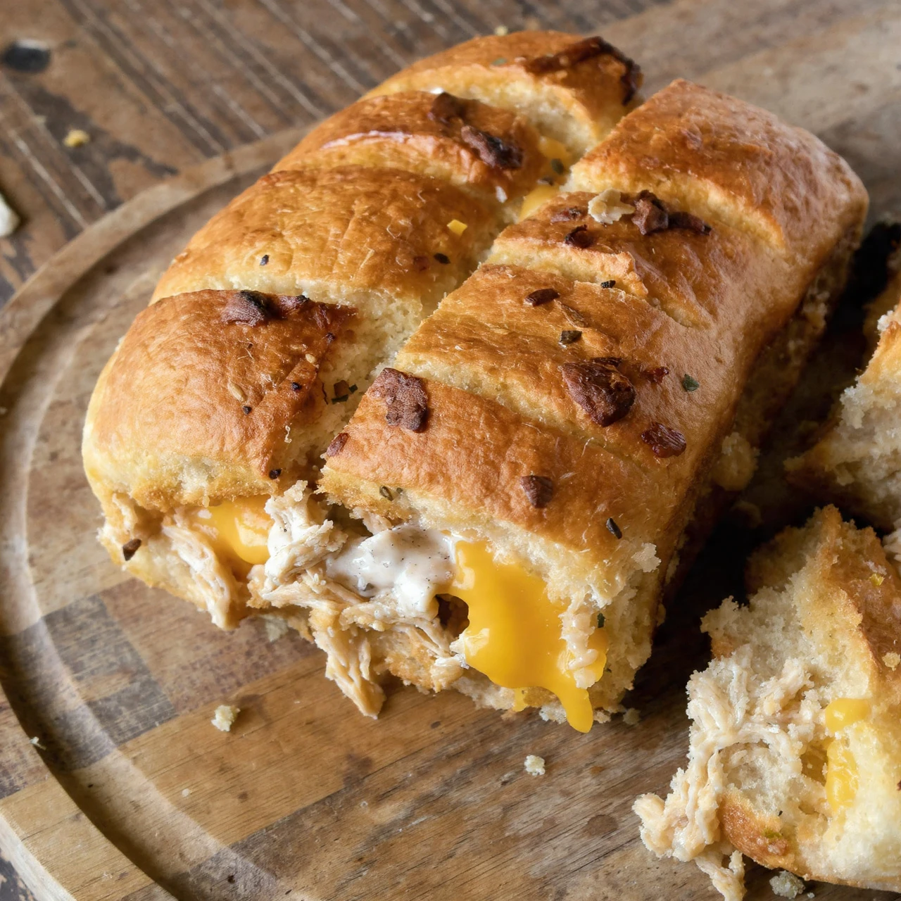 Chicken Bacon Ranch Stuffed Bread Recipe