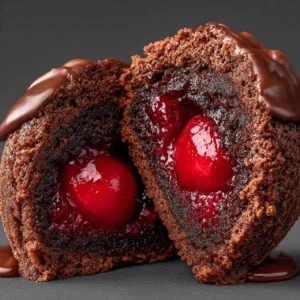 Chocolate Brownie Cherry Bombs with Crown Royal Twist