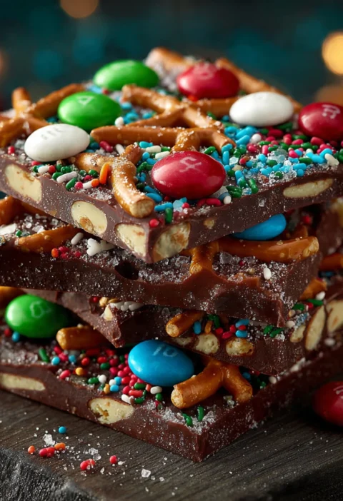 Christmas Toffee Pretzel Bark