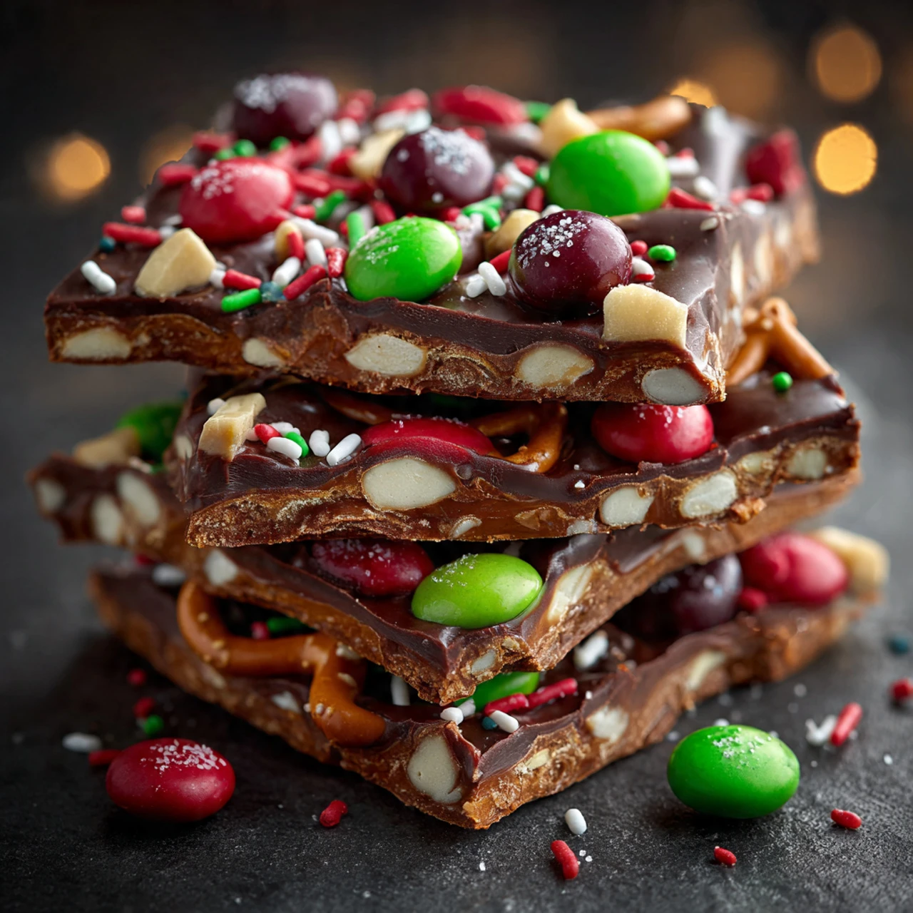 Christmas Toffee Pretzel Bark
