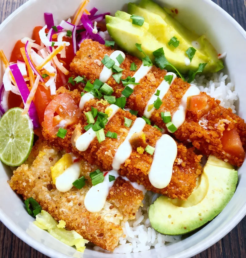Crispy Fish Taco Bowls Recipe