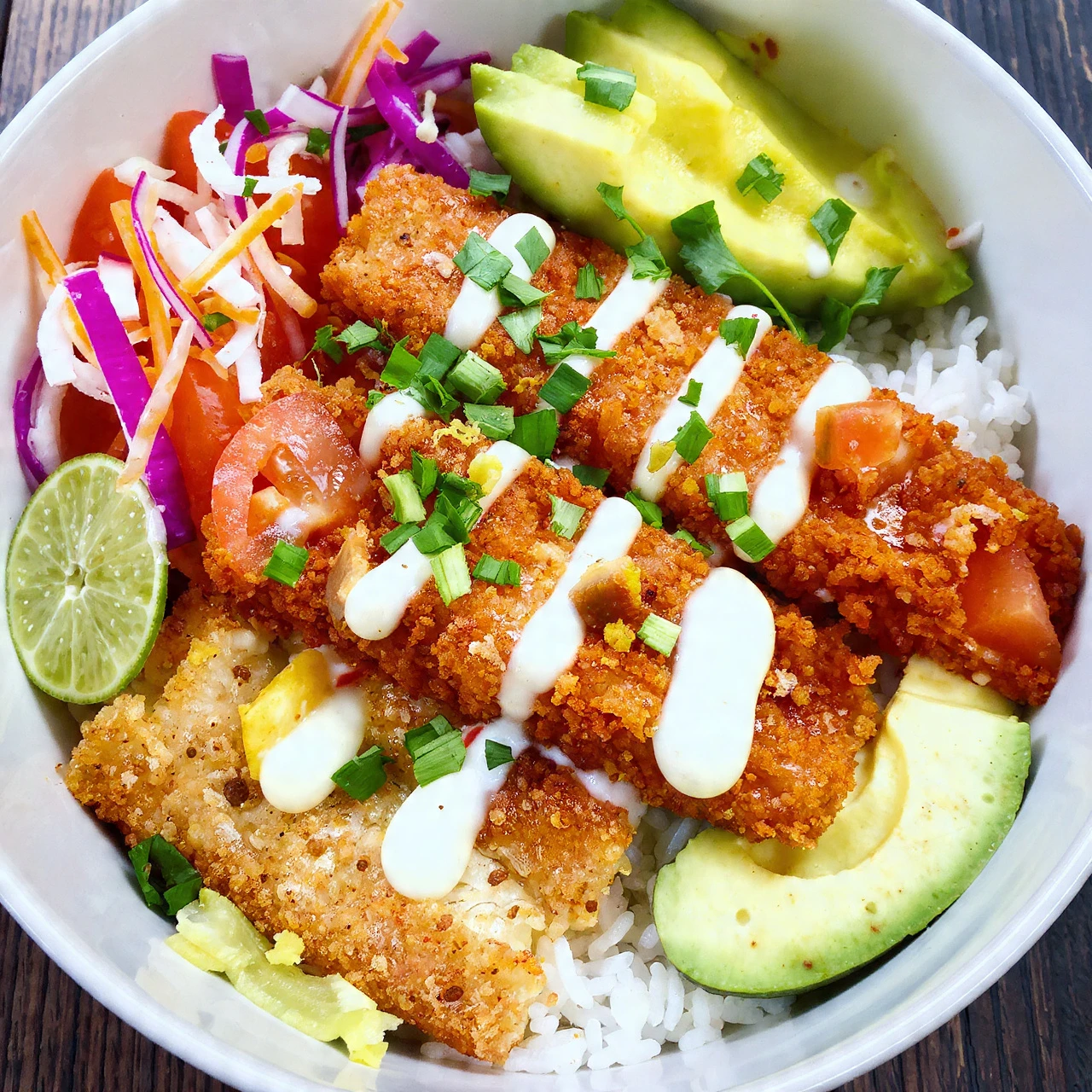 Crispy Fish Taco Bowls Recipe