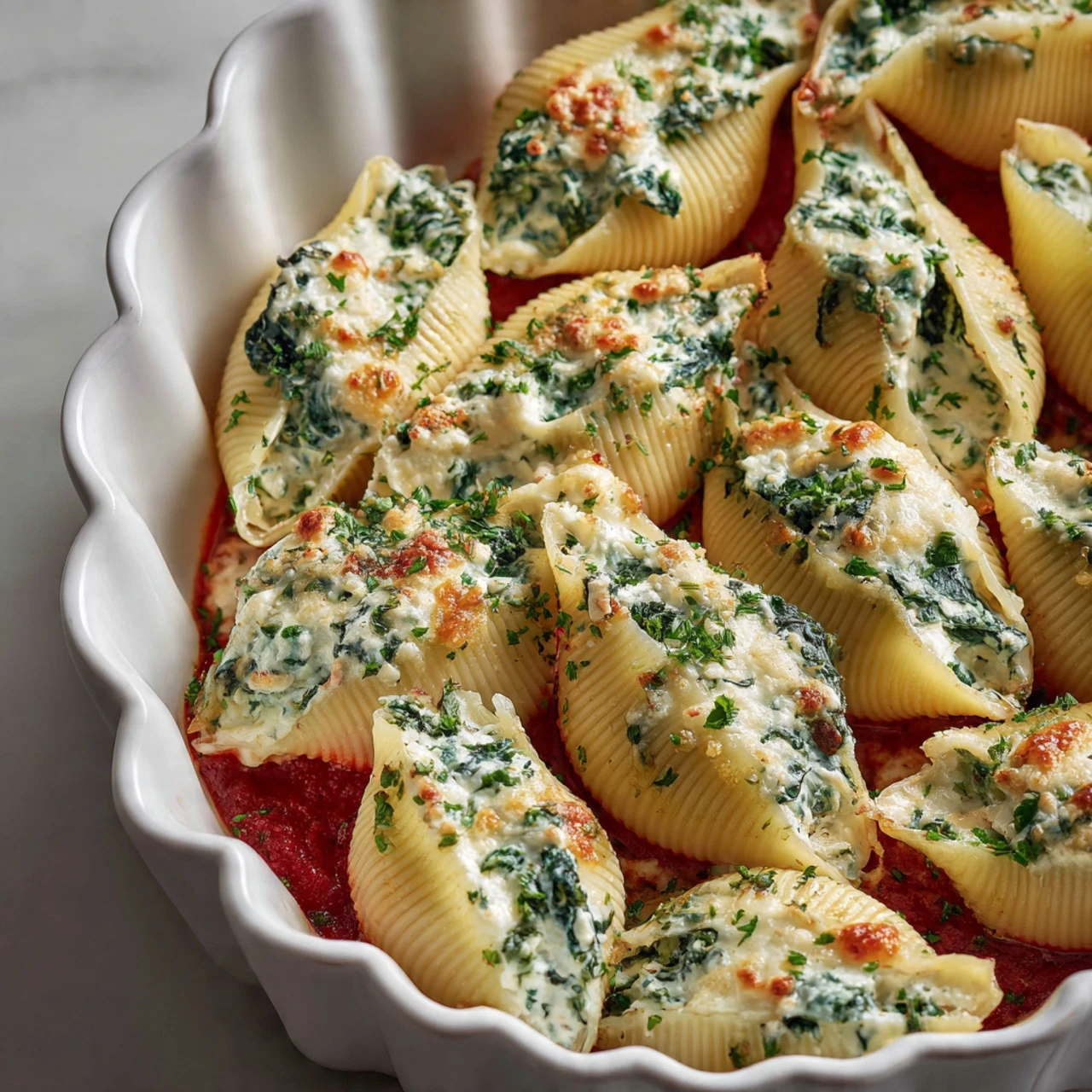 Easy Christmas Stuffed Shells Recipe For Dinner Best Vegetarian Stuffed Shells Christmas Gluten-free Christmas Stuffed She...