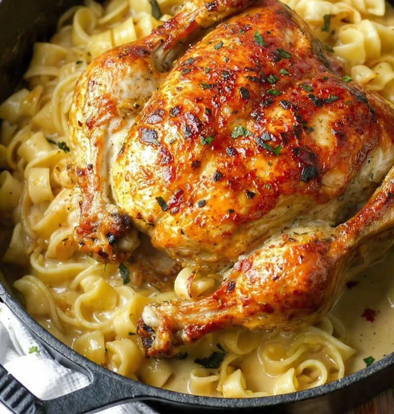 Easy One-pot Creamy Chicken And Noodles Recipe Best Creamy Chicken And Noodles One-pot Meal Quick One-pot Chicken And Nood...