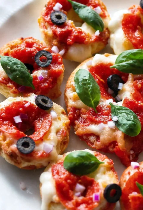 Easy Pizza Bagel Bites Casserole Recipe Homemade Pizza Bagel Bites Casserole Best Cheese For Pizza Bagel Bites Casserole P...