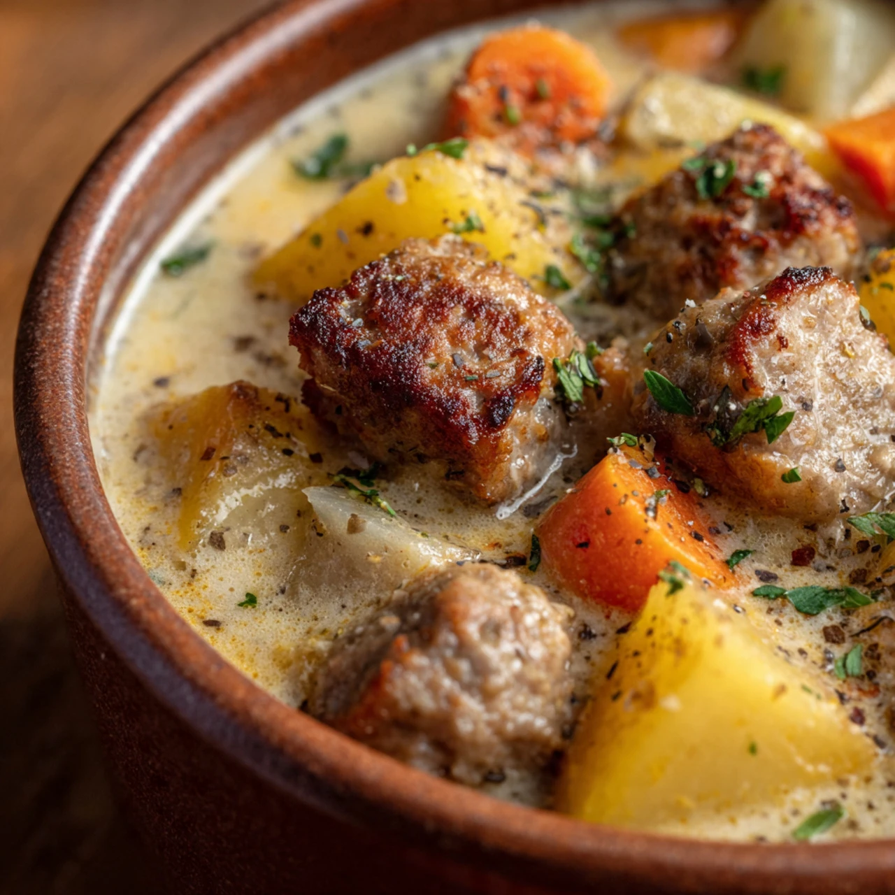 Easy Potato Sausage Chowder Recipe Quick Hearty Sausage Chowder Cozy Night Potato Chowder Winter Sausage Potato Soup Best ...