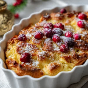 Eggnog Croissant French Toast Bake