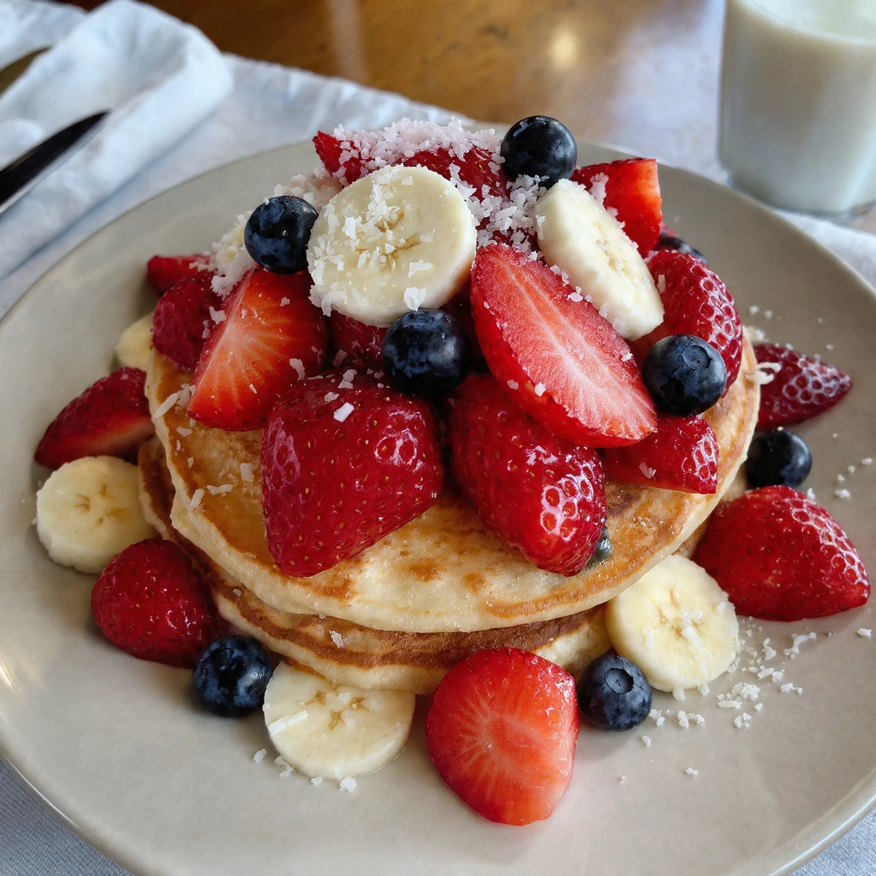 Fluffy Coconut Cream Pancakes Recipe