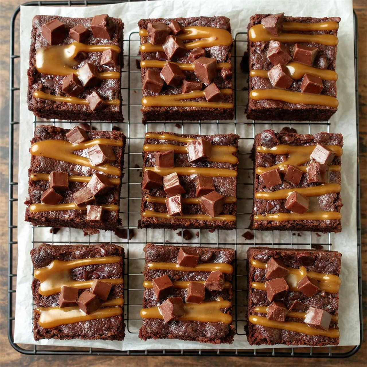 Fudgy Rolo Brownies