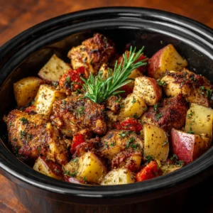 Garlic Parmesan Crockpot Chicken and Potatoes : The Cozy Way