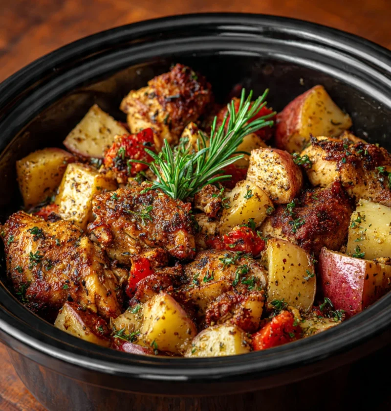 Garlic Parmesan Crockpot Chicken Recipe Crockpot Chicken And Potatoes Cozy Recipe Easy Garlic Parmesan Chicken Crockpot Co...