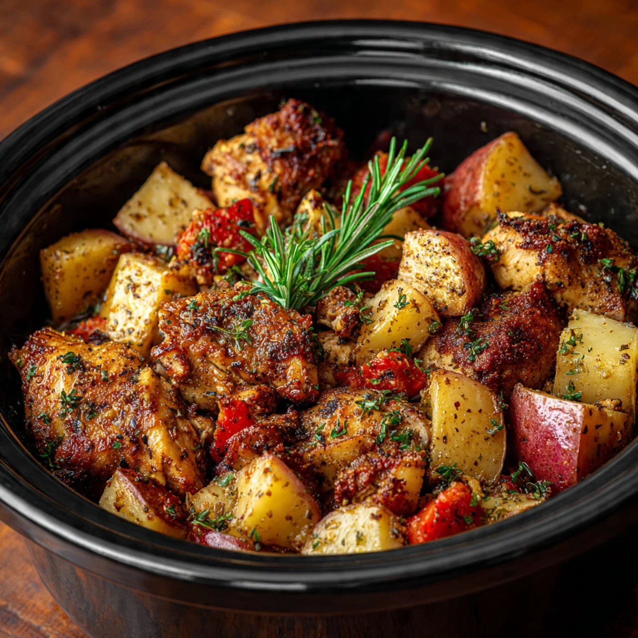 Garlic Parmesan Crockpot Chicken and Potatoes — The Cozy Way