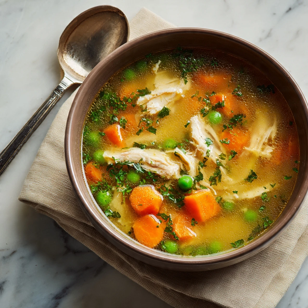 Healthy Crockpot Chicken Rice Soup