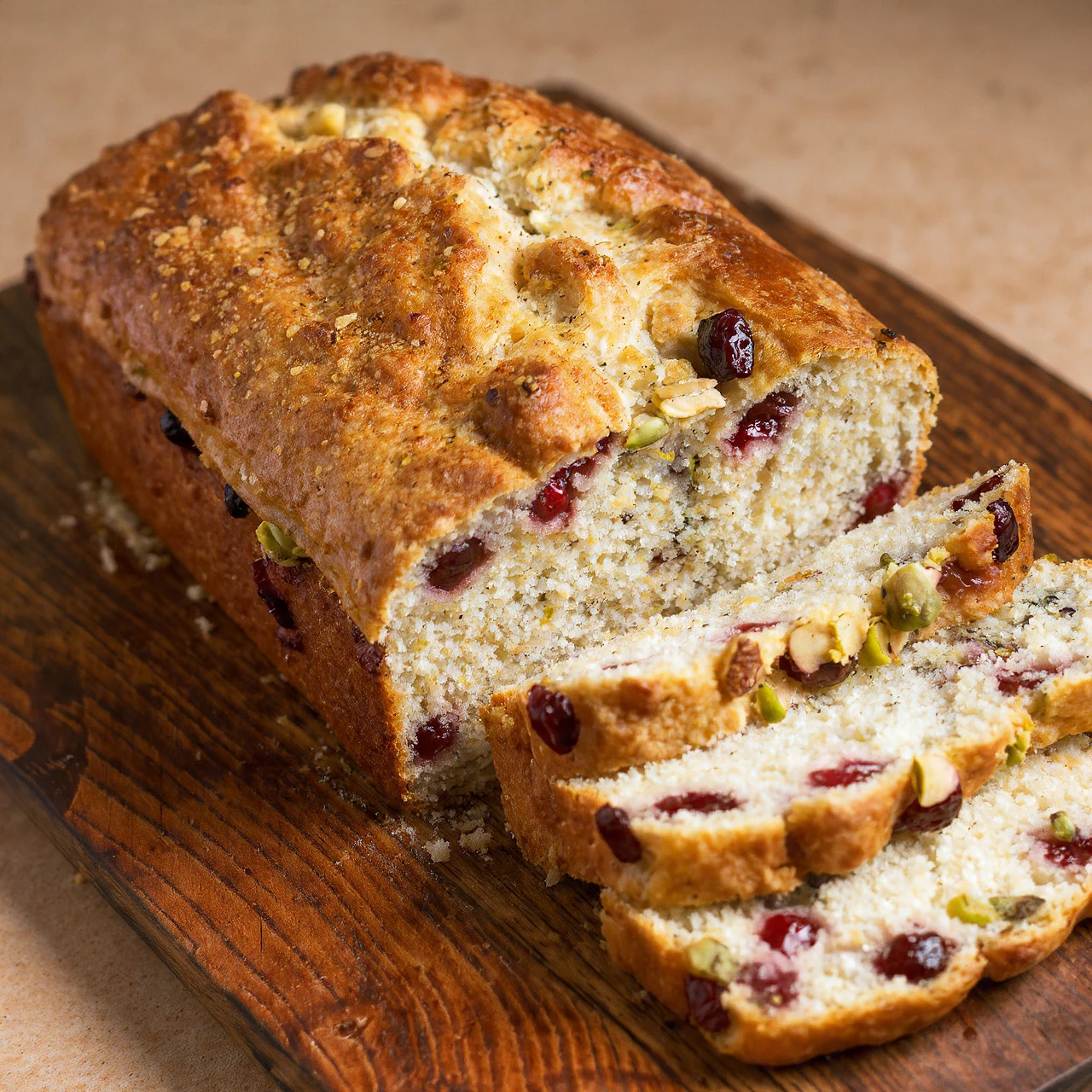 Homemade Cranberry Pistachio Bread Recipe