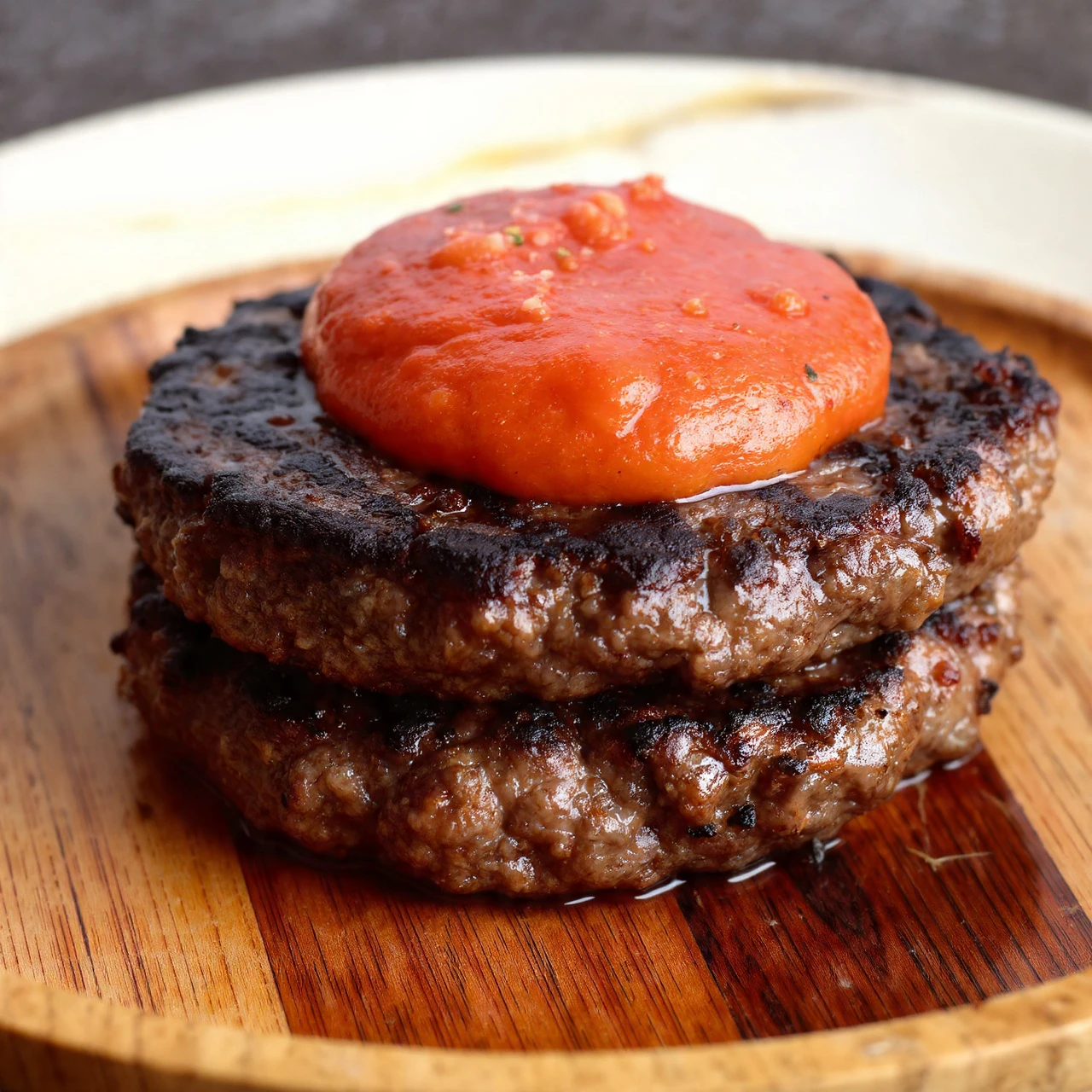 Keto Feta Burgers Tomato Cream Sauce Recipe