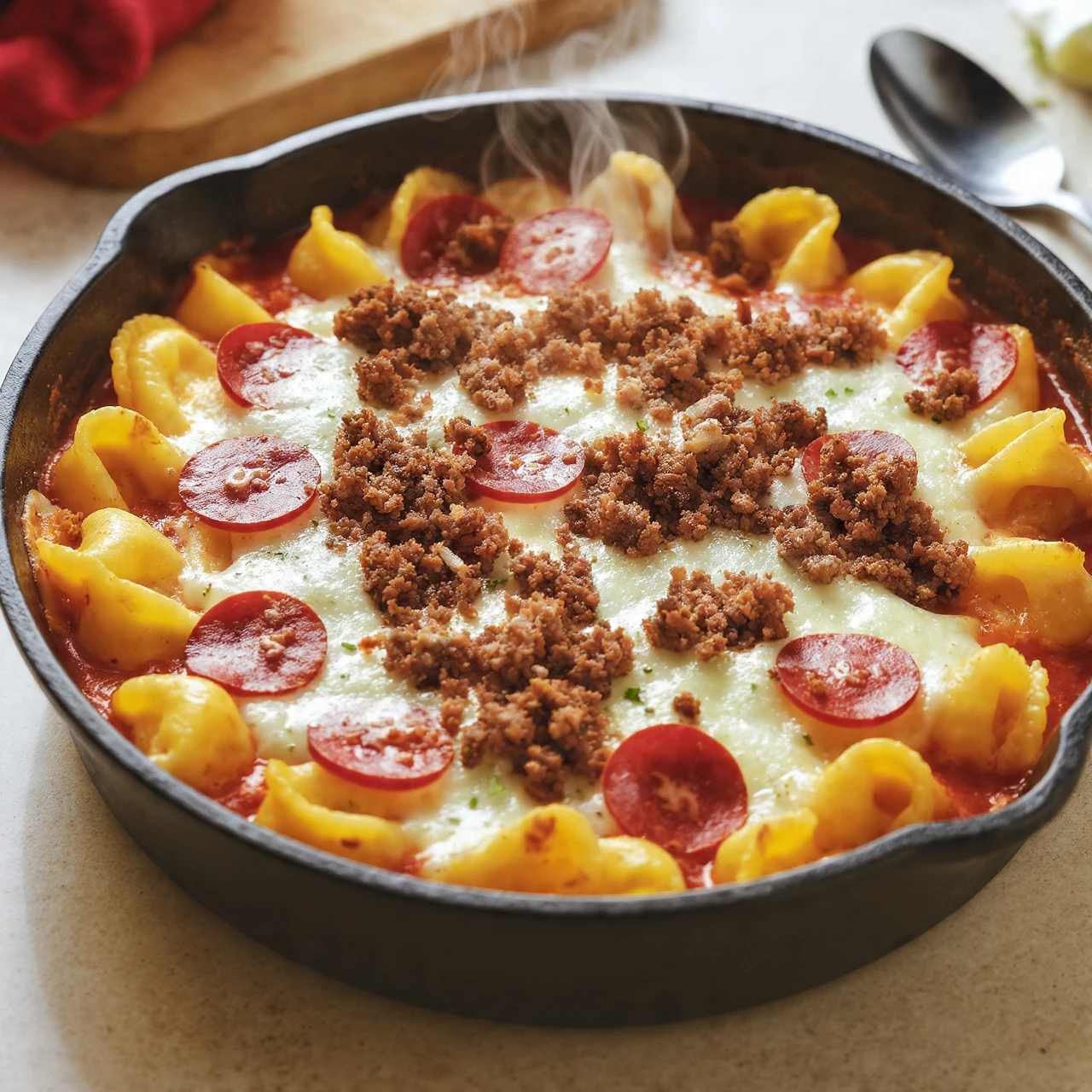 Meat Lovers Pizza Tortellini Recipe