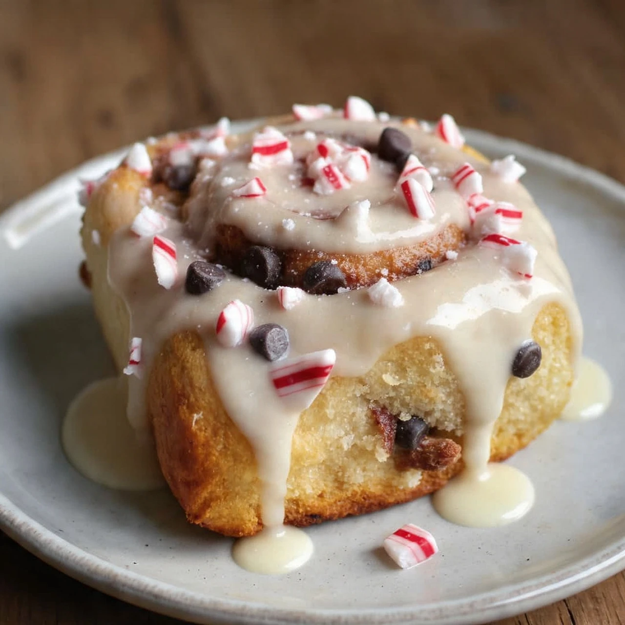 Peppermint Bark Cinnamon Rolls Recipe Homemade Peppermint Bark Cinnamon Rolls Best Peppermint Bark Cinnamon Rolls Easy Pep...
