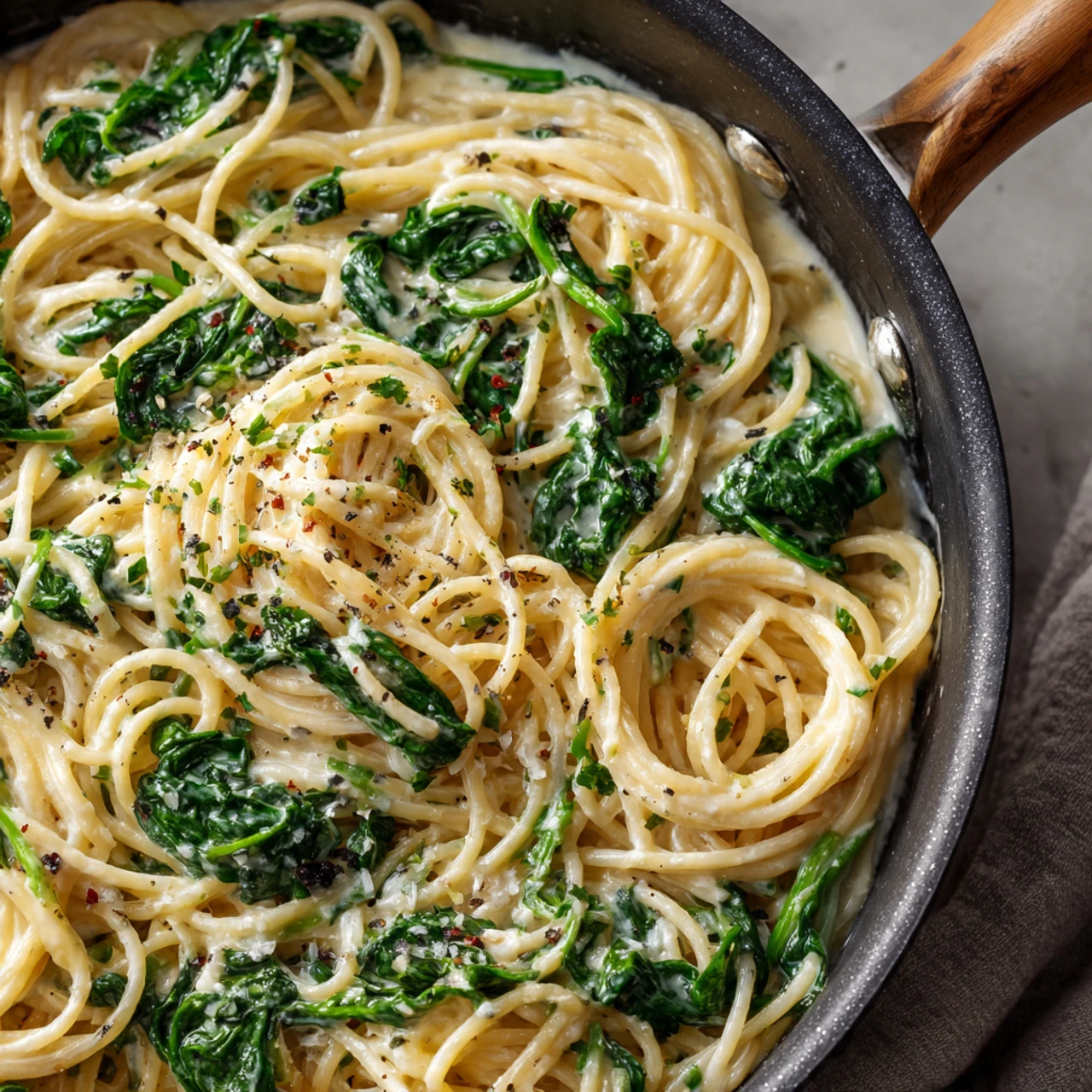 Spicy Spinach and Sun Dried Tomato Pasta for Quick Weeknight Joy