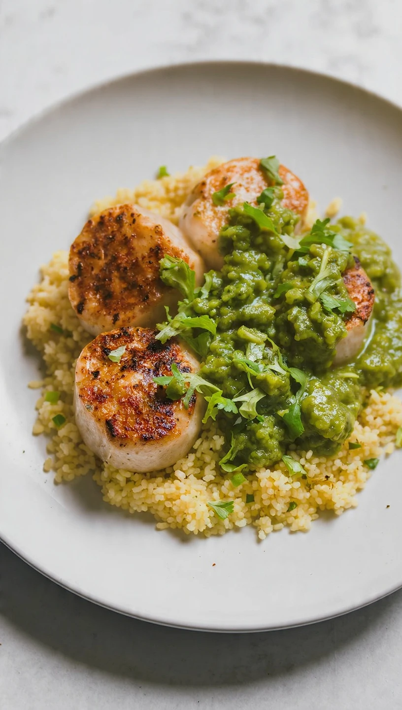 Scallops With Breadcrumb Salsa Verde Recipe Easy Scallops With Salsa Verde Best Breadcrumb Salsa For Scallops Homemade Sal...