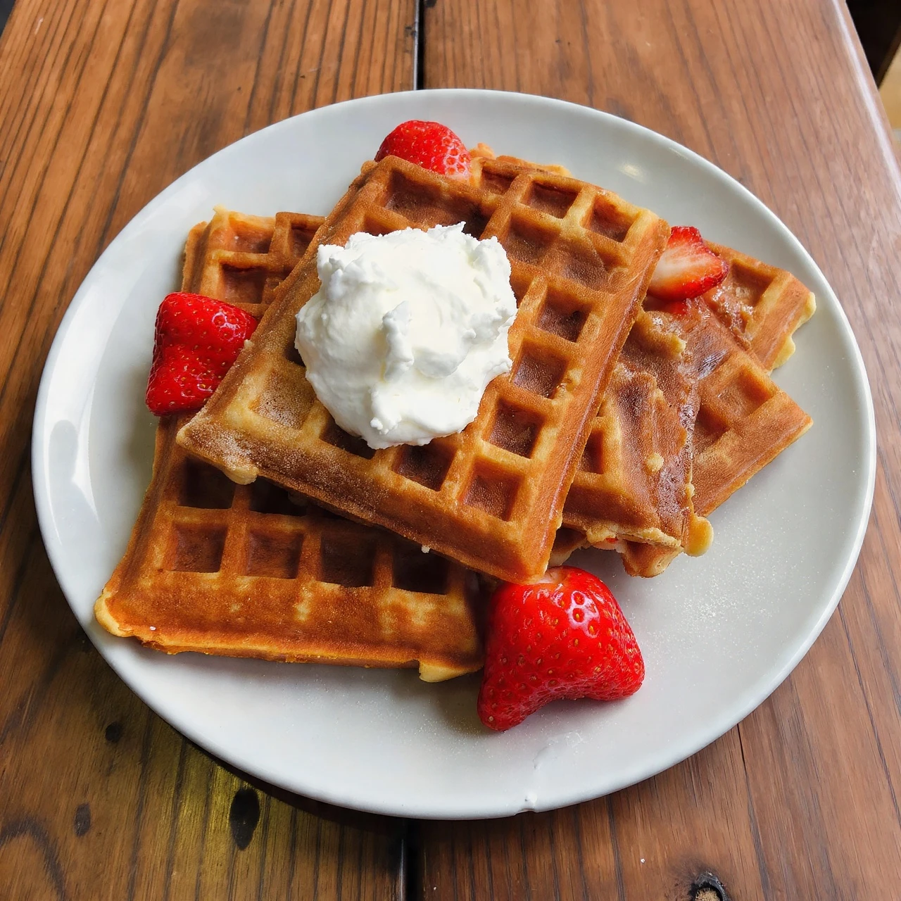 Simple Yeasted Waffles