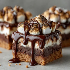 Smores Gingerbread Cookie Bars