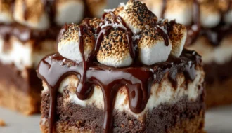 Smores Gingerbread Cookie Bars