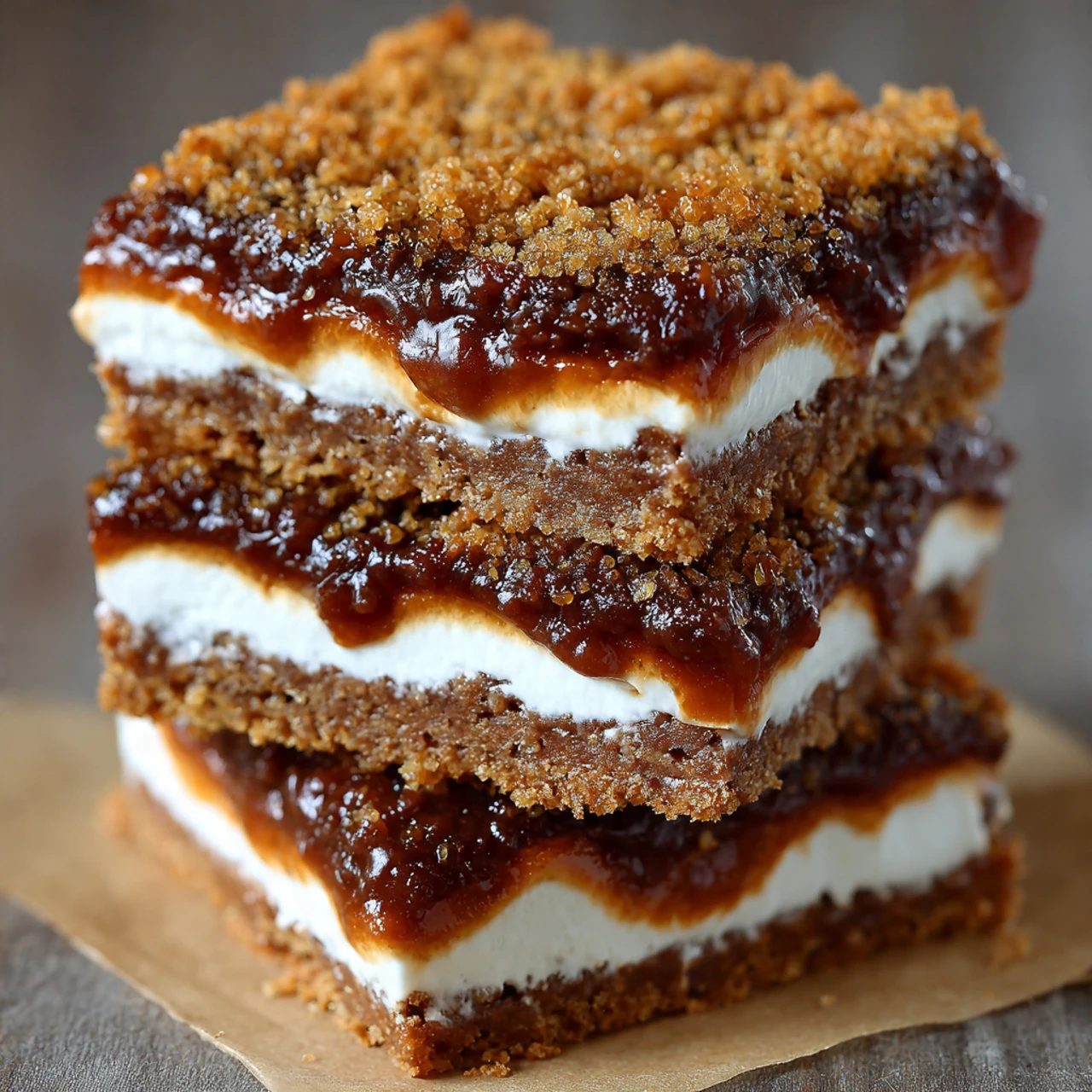 Smores Gingerbread Cookie Bars