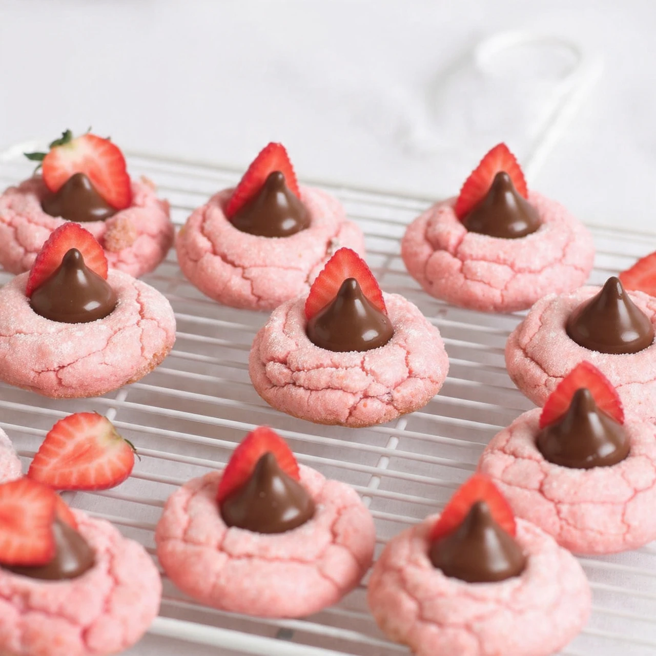 Strawberry Kiss Cookies Recipe Easy Strawberry Kiss Cookies Homemade Strawberry Cookies Recipe Best Sweet Strawberry Cooki...