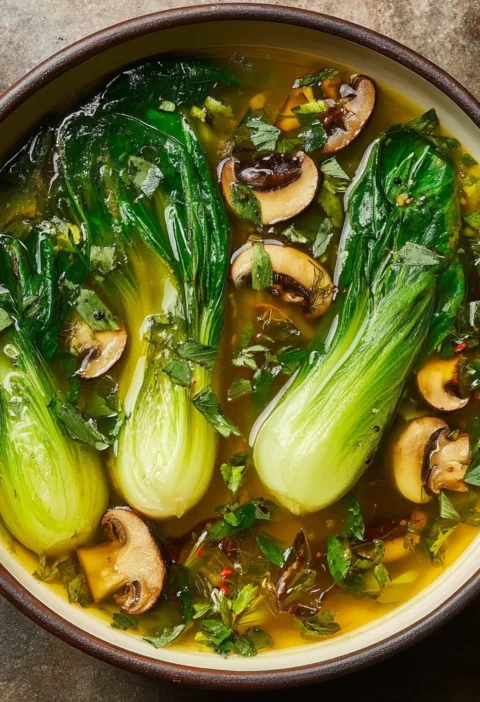 Bok Choy Soup Garlic Ginger