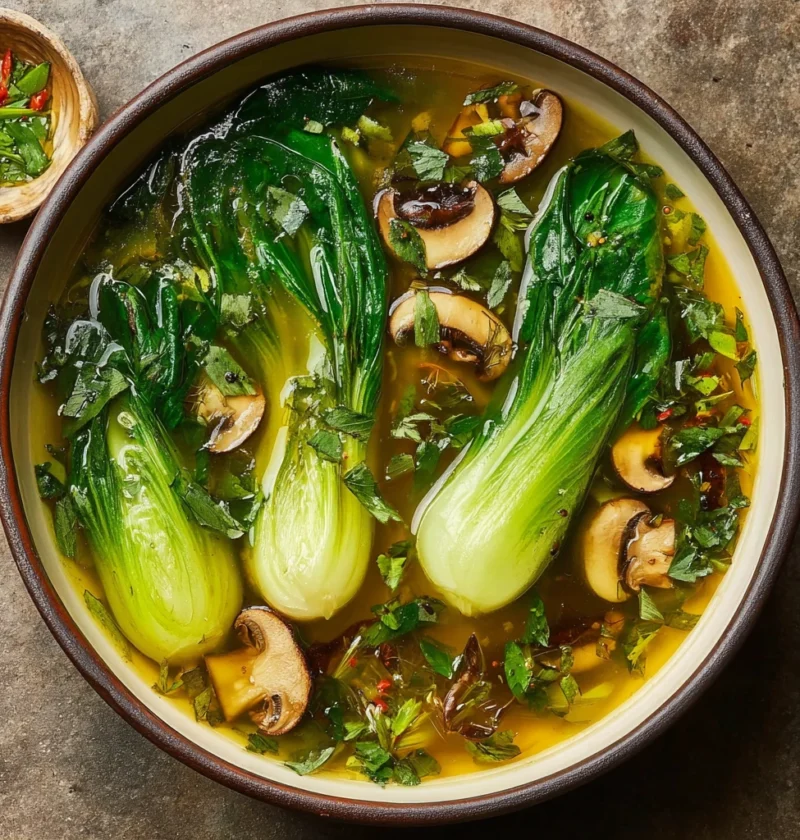 Bok Choy Soup Garlic Ginger