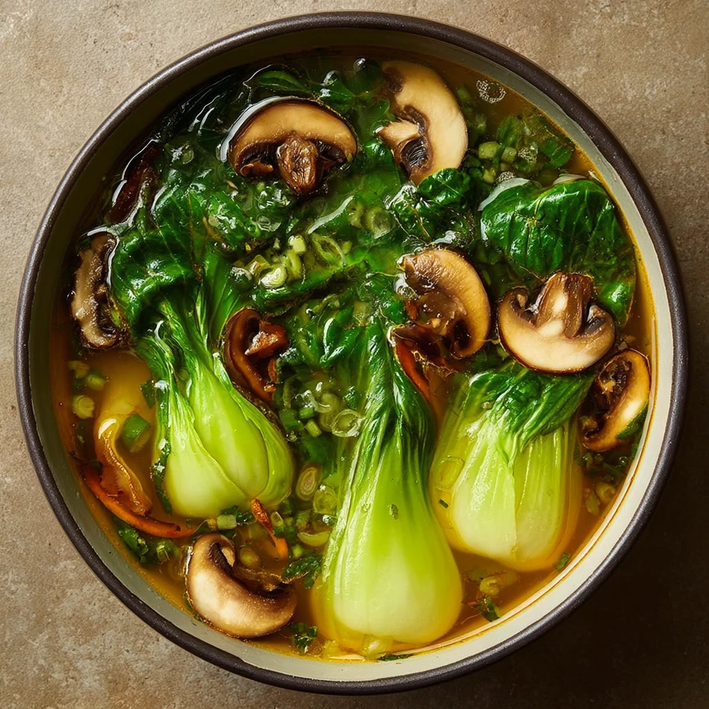 Bok Choy Soup Garlic Ginger