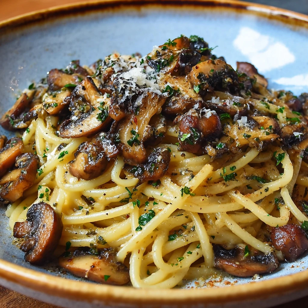 Brown Butter Mushroom Pasta