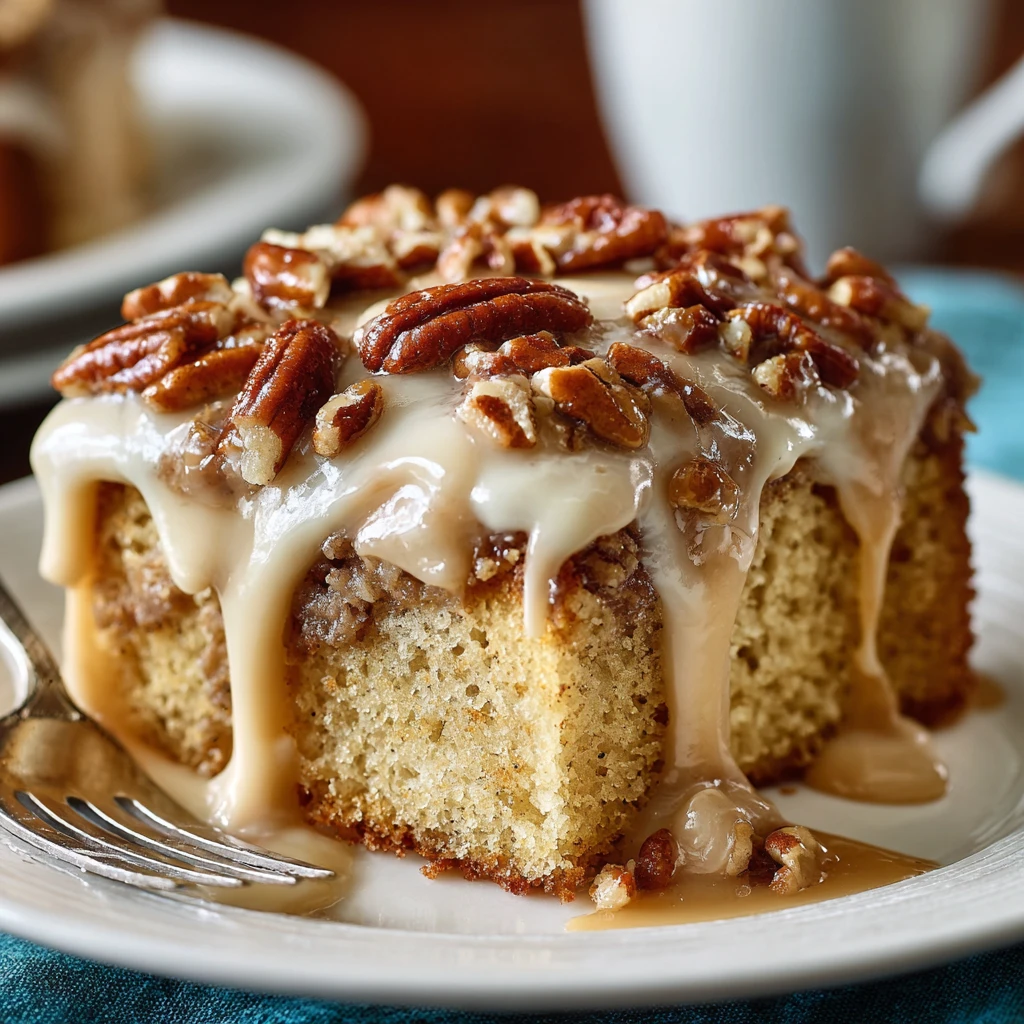 Butter Pecan Praline Poke Cake Recipe