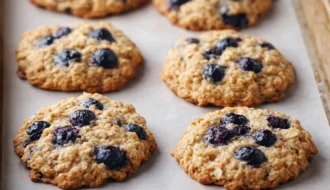 Chewy Blueberry Oatmeal Cookies Soft Breakfast Treat