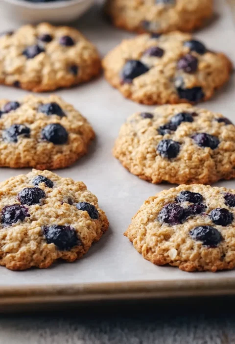 Chewy Blueberry Oatmeal Cookies Soft Breakfast Treat