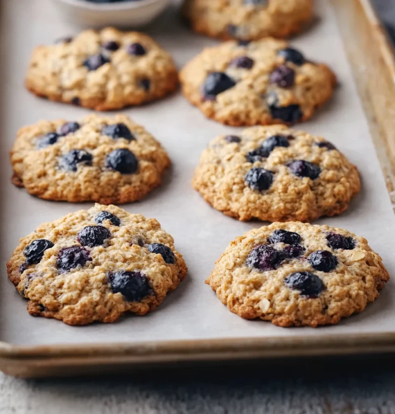 Chewy Blueberry Oatmeal Cookies Soft Breakfast Treat