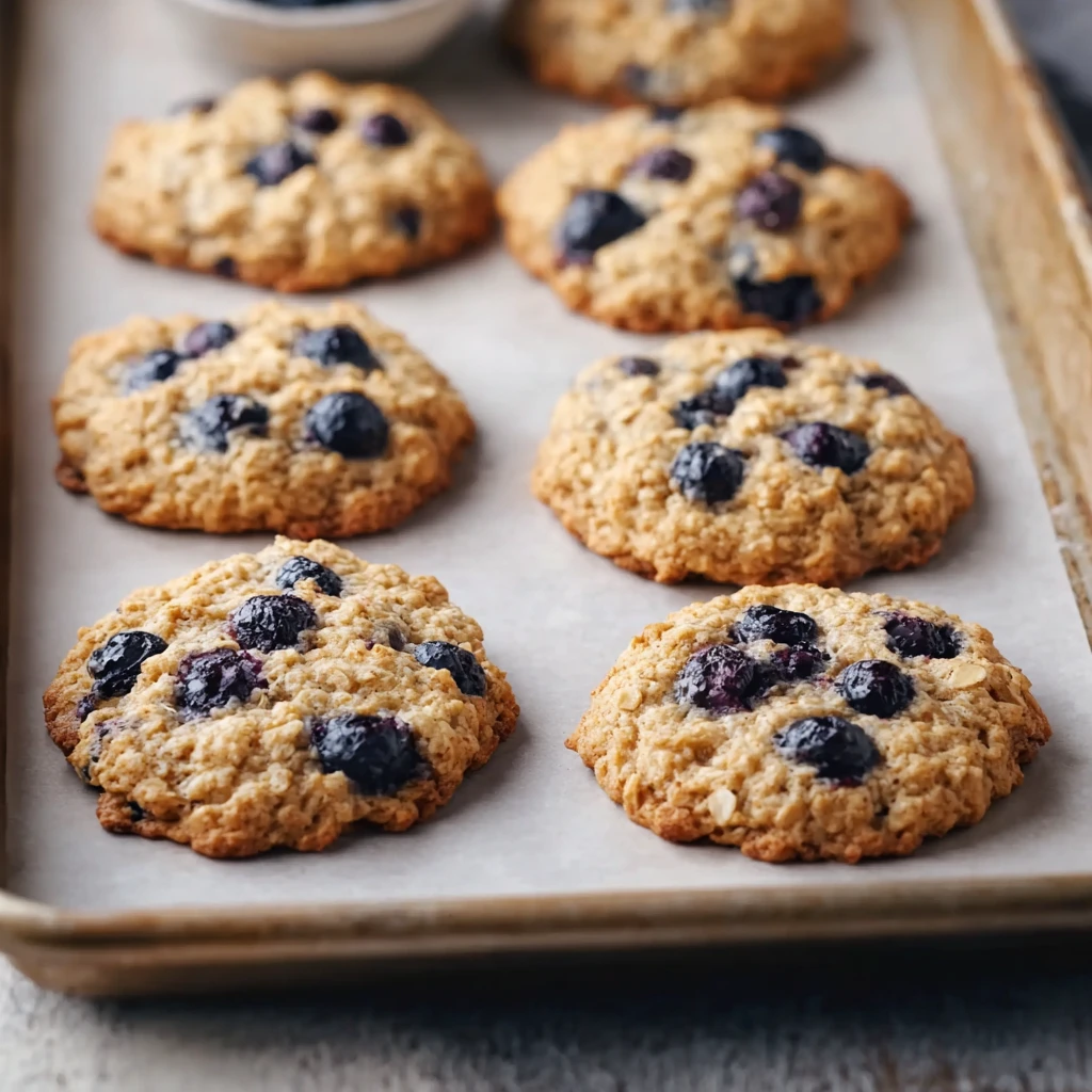 Chewy Blueberry Oatmeal Cookies | Soft Breakfast Treat