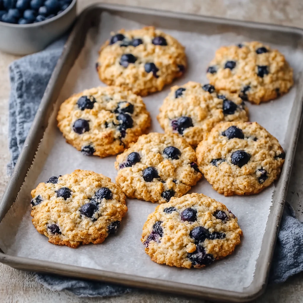 Chewy Blueberry Oatmeal Cookies Soft Breakfast Treat