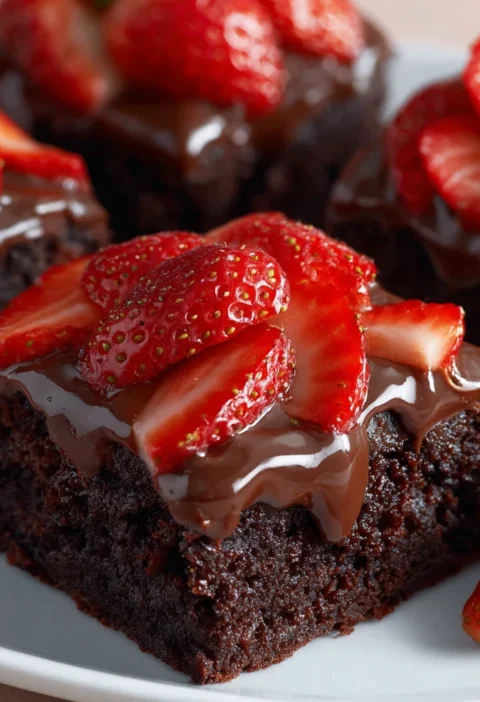 Chocolate Covered Strawberry Brownies Recipe