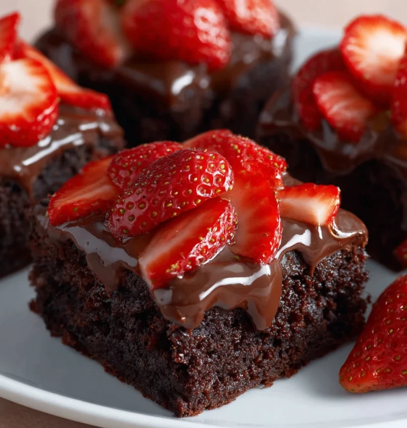 Chocolate Covered Strawberry Brownies Recipe