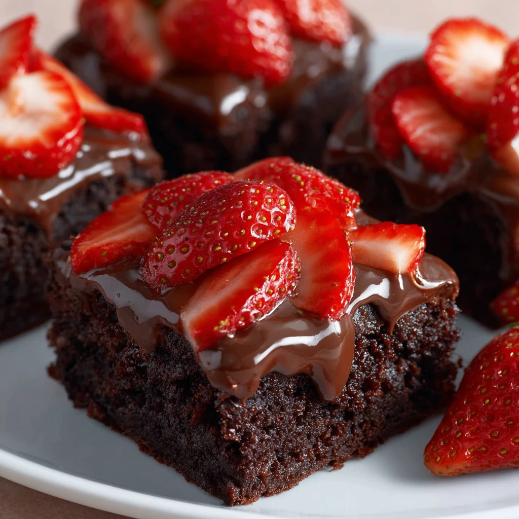 Chocolate Covered Strawberry Brownies Recipe